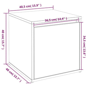 vidaXL Box Drawer White 40.5x40x40 cm Engineered Wood