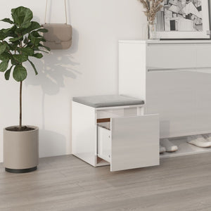 vidaXL Box Drawer High Gloss White 40.5x40x40 cm Engineered Wood