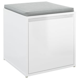 vidaXL Box Drawer High Gloss White 40.5x40x40 cm Engineered Wood