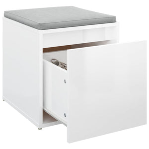 vidaXL Box Drawer High Gloss White 40.5x40x40 cm Engineered Wood