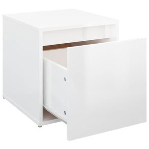 vidaXL Box Drawer High Gloss White 40.5x40x40 cm Engineered Wood