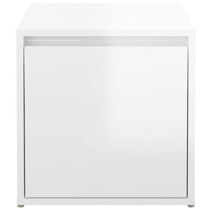 vidaXL Box Drawer High Gloss White 40.5x40x40 cm Engineered Wood