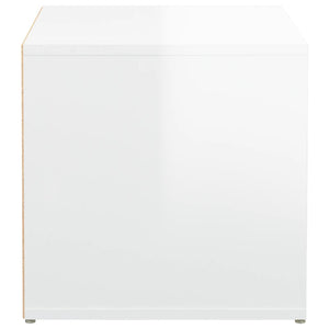 vidaXL Box Drawer High Gloss White 40.5x40x40 cm Engineered Wood