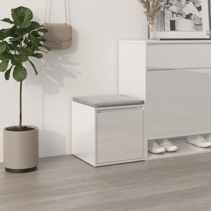 vidaXL Box Drawer High Gloss White 40.5x40x40 cm Engineered Wood