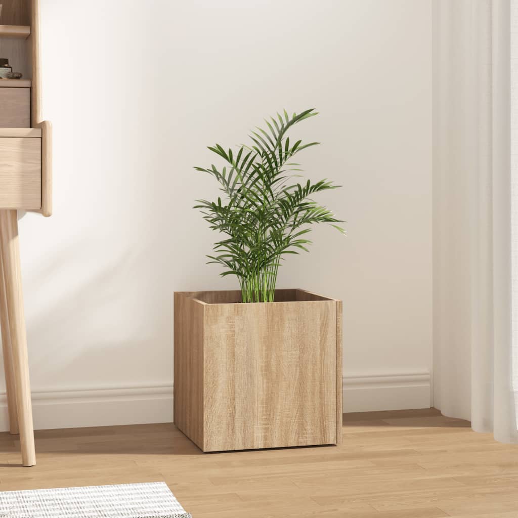 vidaXL Planter Box Sonoma Oak 40x40x40 cm Engineered Wood