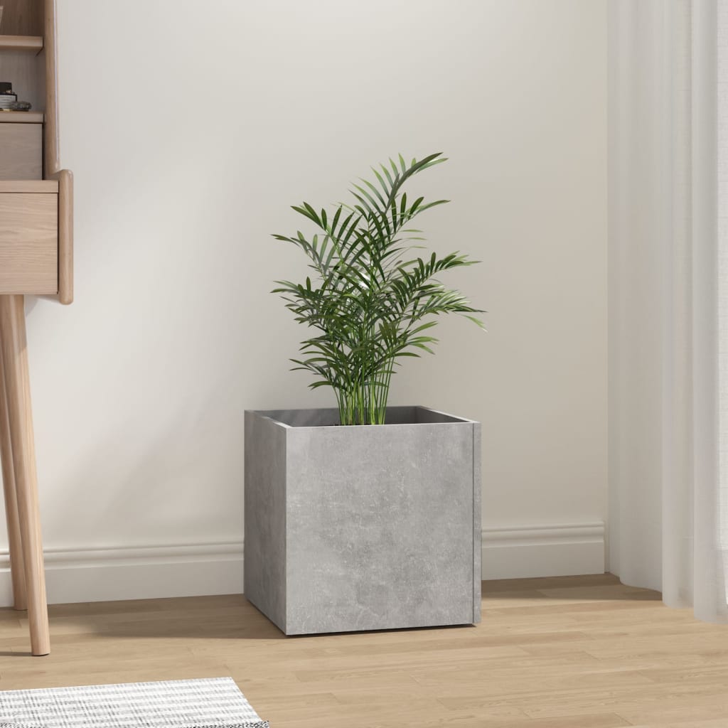 vidaXL Planter Box Concrete Grey 40x40x40 cm Engineered Wood