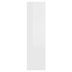 vidaXL Mirror Cabinet with LED High Gloss White 76x15x55 cm