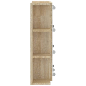 vidaXL Mirror Cabinet with LED Sonoma Oak 70x16.5x60 cm