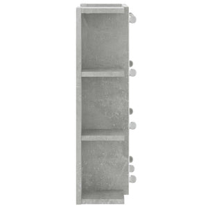 vidaXL Mirror Cabinet with LED Concrete Grey 70x16.5x60 cm