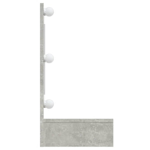 vidaXL Mirror Cabinet with LED Concrete Grey 90x31.5x62 cm