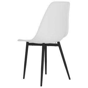 vidaXL Dining Chairs 2 pcs White PP