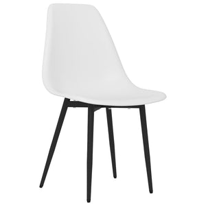 vidaXL Dining Chairs 4 pcs White PP