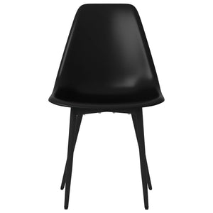 vidaXL Dining Chairs 2 pcs Black PP