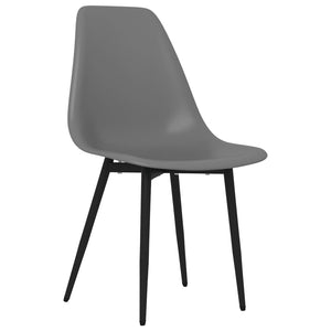 vidaXL Dining Chairs 2 pcs Grey PP