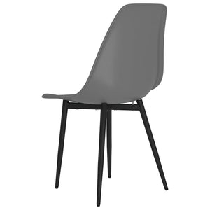 vidaXL Dining Chairs 4 pcs Grey PP