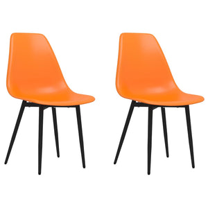 vidaXL Dining Chairs 2 pcs Orange PP