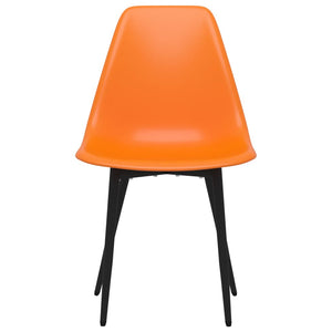 vidaXL Dining Chairs 2 pcs Orange PP