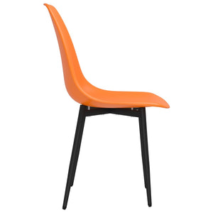 vidaXL Dining Chairs 2 pcs Orange PP