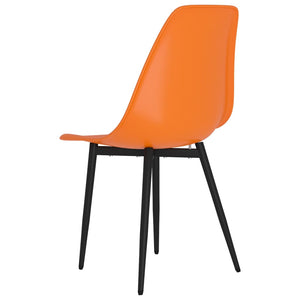 vidaXL Dining Chairs 2 pcs Orange PP