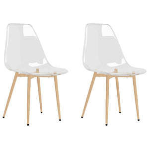 vidaXL Dining Chairs 2 pcs Transparent PET