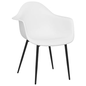 vidaXL Dining Chairs 2 pcs White PP