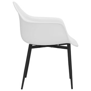 vidaXL Dining Chairs 2 pcs White PP