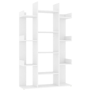 vidaXL Book Cabinet White 86x25.5x140 cm Engineered Wood