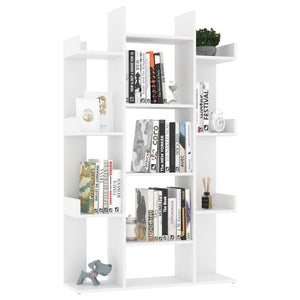 vidaXL Book Cabinet White 86x25.5x140 cm Engineered Wood