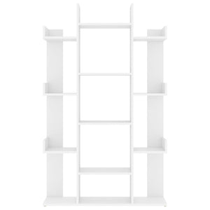 vidaXL Book Cabinet White 86x25.5x140 cm Engineered Wood