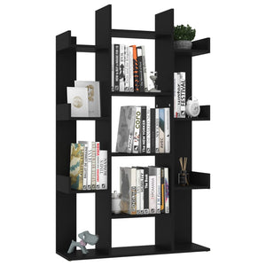 vidaXL Book Cabinet Black 86x25.5x140 cm Engineered Wood