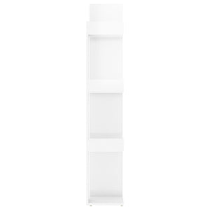 vidaXL Book Cabinet High Gloss White 86x25.5x140 cm Engineered Wood