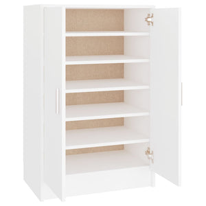 vidaXL Shoe Cabinet White 60x35x92 cm Engineered Wood