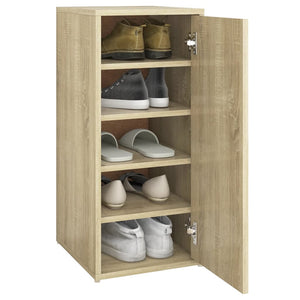 vidaXL Shoe Cabinet Sonoma Oak 32x35x70 cm Engineered Wood