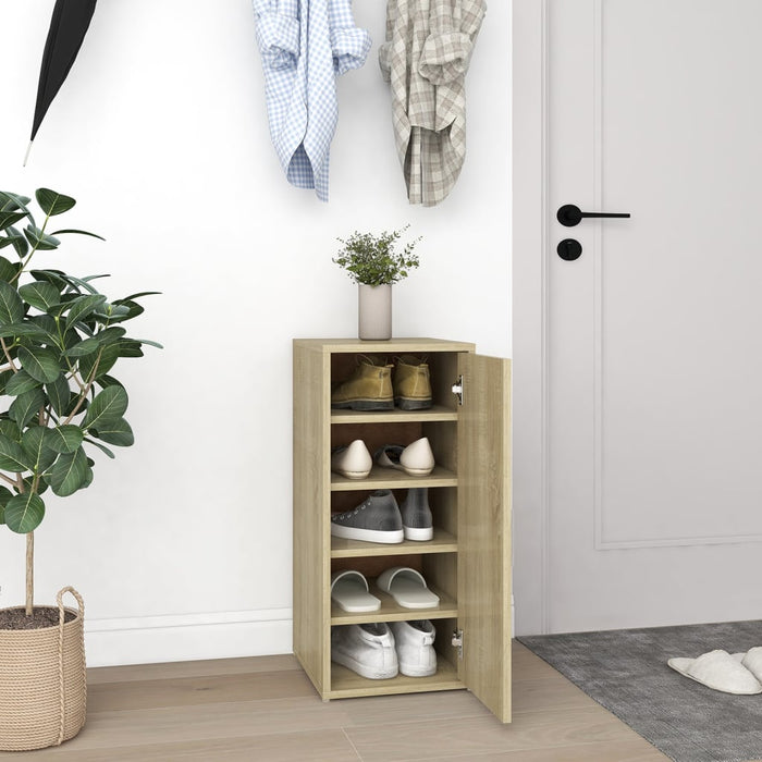 vidaXL Shoe Cabinet Sonoma Oak 32x35x70 cm Engineered Wood