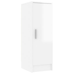 vidaXL Shoe Cabinet High Gloss White 32x35x92 cm Engineered Wood