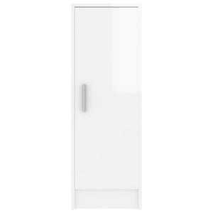 vidaXL Shoe Cabinet High Gloss White 32x35x92 cm Engineered Wood