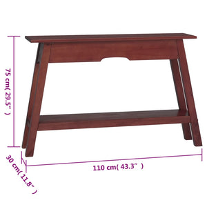 vidaXL Console Table Brown 110x30x75 cm Solid Wood Mahogany