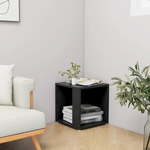 vidaXL Side Table Black 33x33x34.5 cm Engineered Wood