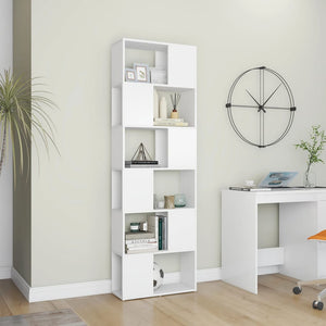 vidaXL Book Cabinet Room Divider White 60x24x186 cm