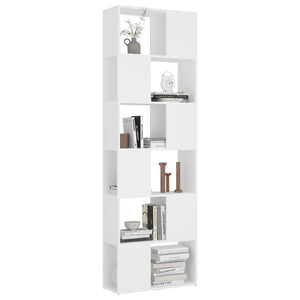 vidaXL Book Cabinet Room Divider White 60x24x186 cm