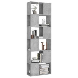 vidaXL Book Cabinet Room Divider Concrete Grey 60x24x186 cm Engineered Wood