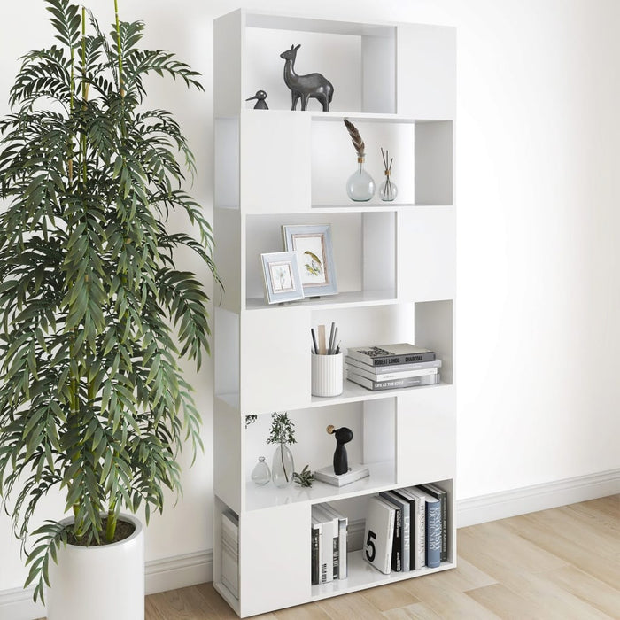 vidaXL Book Cabinet Room Divider White 80x24x186 cm Engineered Wood