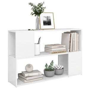 vidaXL Book Cabinet White 100x24x63 cm Engineered Wood