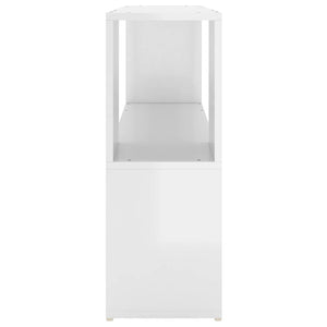 vidaXL Book Cabinet High Gloss White 100x24x63 cm Engineered Wood