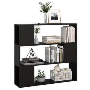 vidaXL Book Cabinet Room Divider Black 100x24x94 cm