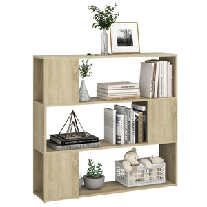 vidaXL Book Cabinet Room Divider Sonoma Oak 100x24x94 cm