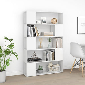 vidaXL Book Cabinet Room Divider White 100x24x155 cm Engineered Wood