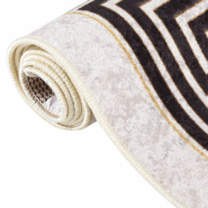 vidaXL Rug Washable 80x300 cm Light Beige Anti Slip