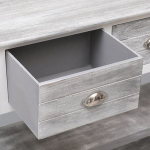 vidaXL Sideboard Antique Grey 108x30x76 cm Solid Paulownia Wood