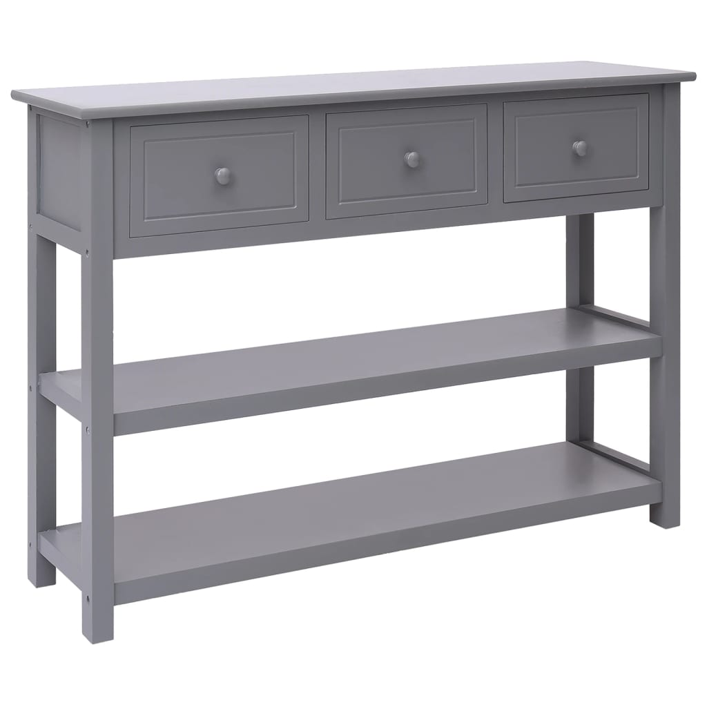 vidaXL Sideboard Grey 108x30x76 cm Solid Wood Paulownia